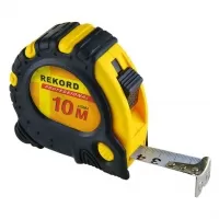 Рулетка измерительная с фиксатором, 10 м*25 мм, "REKORD"